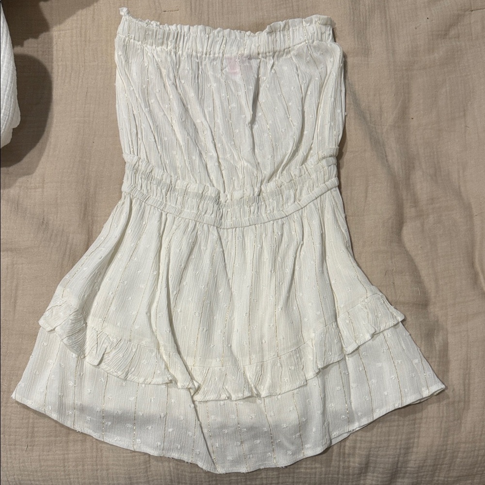 Blue Life Angie Dress in White NWT